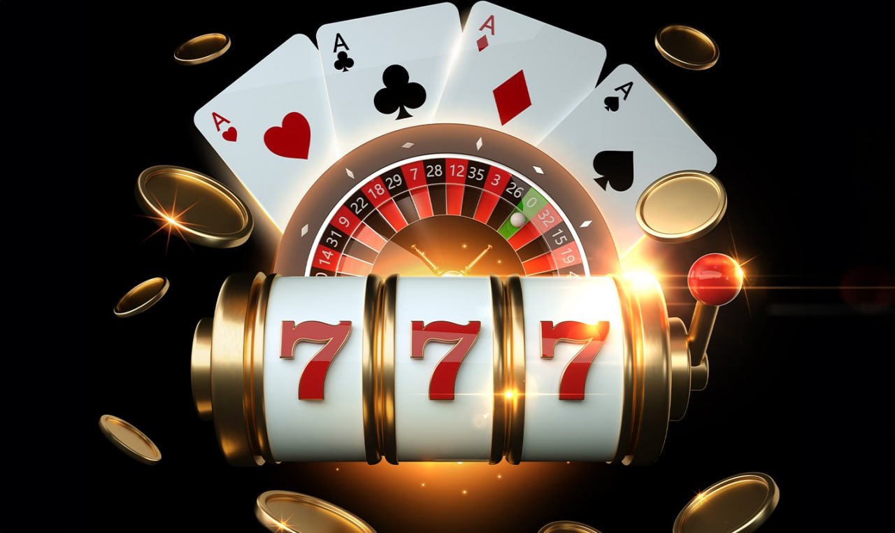 Casino-style entertainment panel with purple neon interface